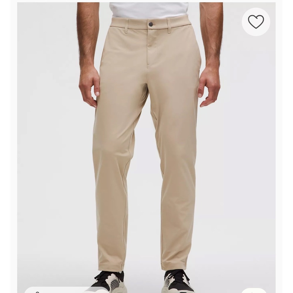 Lululemon ABC Pant Mens 34 X 33 Khaki Warpstreme Classic Fit Chino Performance